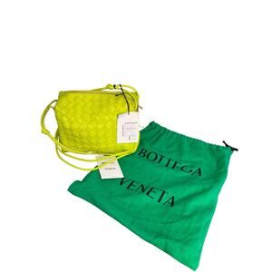 Bottega Veneta NWT Mini Loop Intrecciato Camera Bag in Acid Kiwi